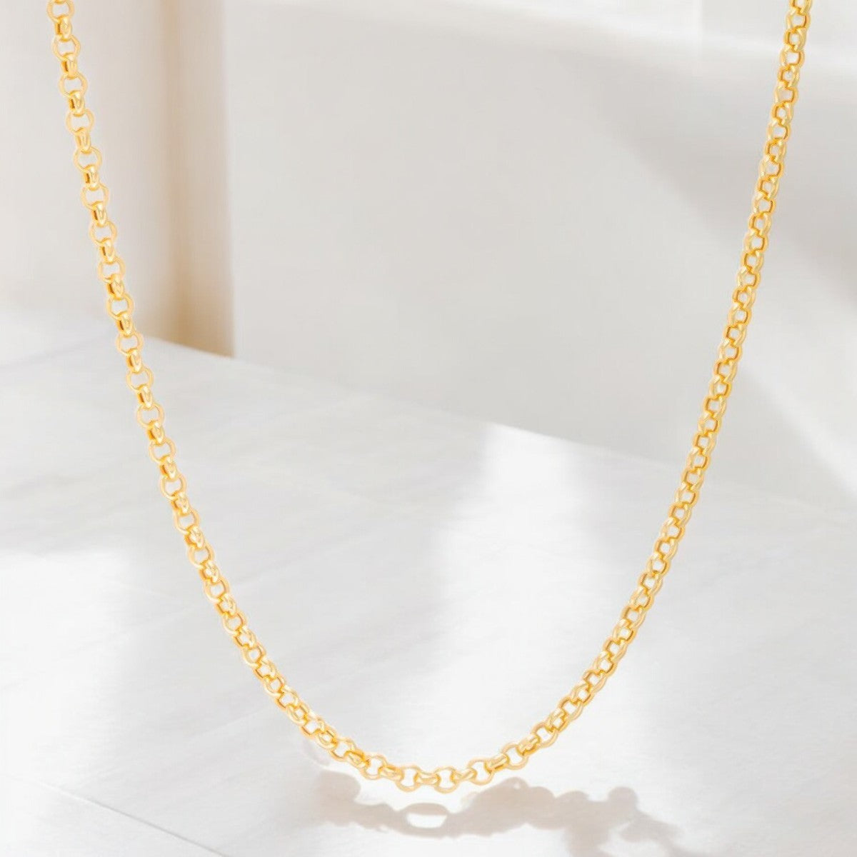14k Italian Anchor Chain, 55 cm