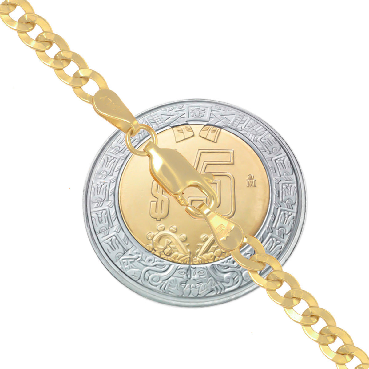 Italian Hollow Cuban Bracelet 10K 3.5mm, 21.5 cm