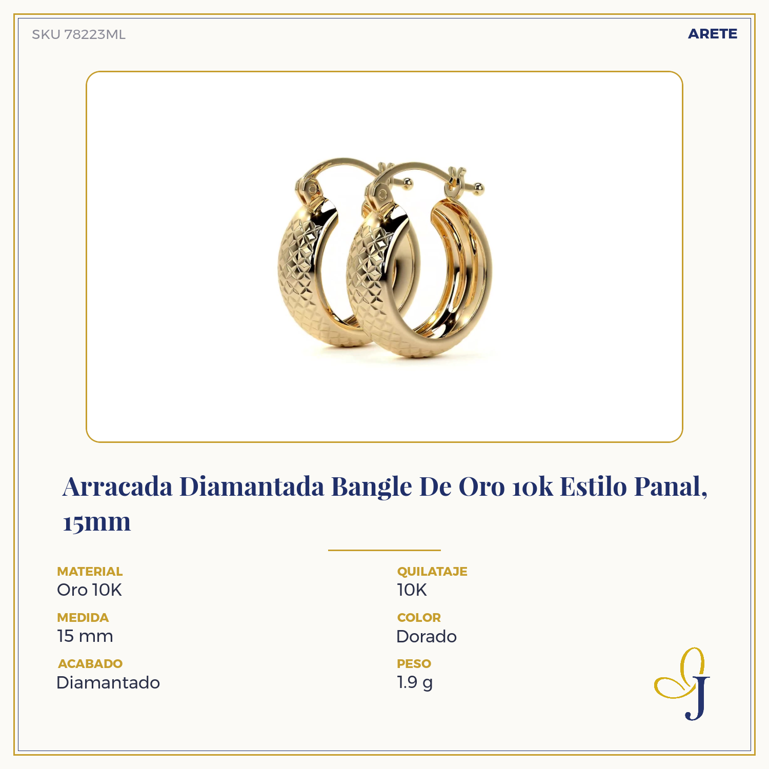 925 Sterling Silver Diamond-Cut Arracada Hoop Earring, Bangle Type