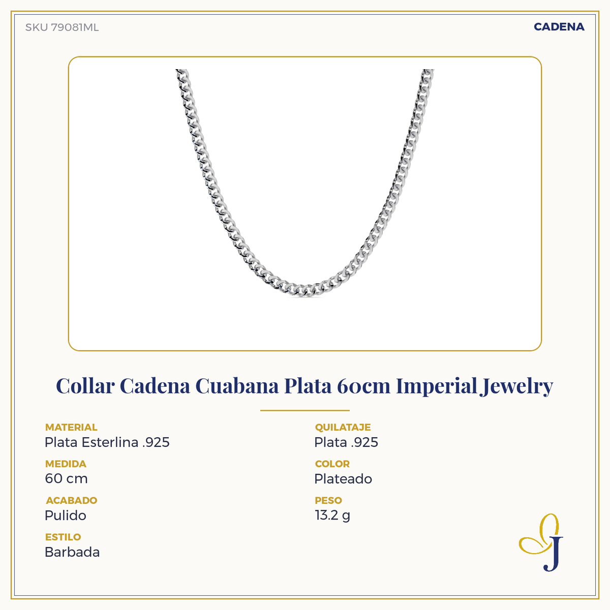 925 Sterling Silver Curb Chain, 3.2mm Gauge, in 5 Colors