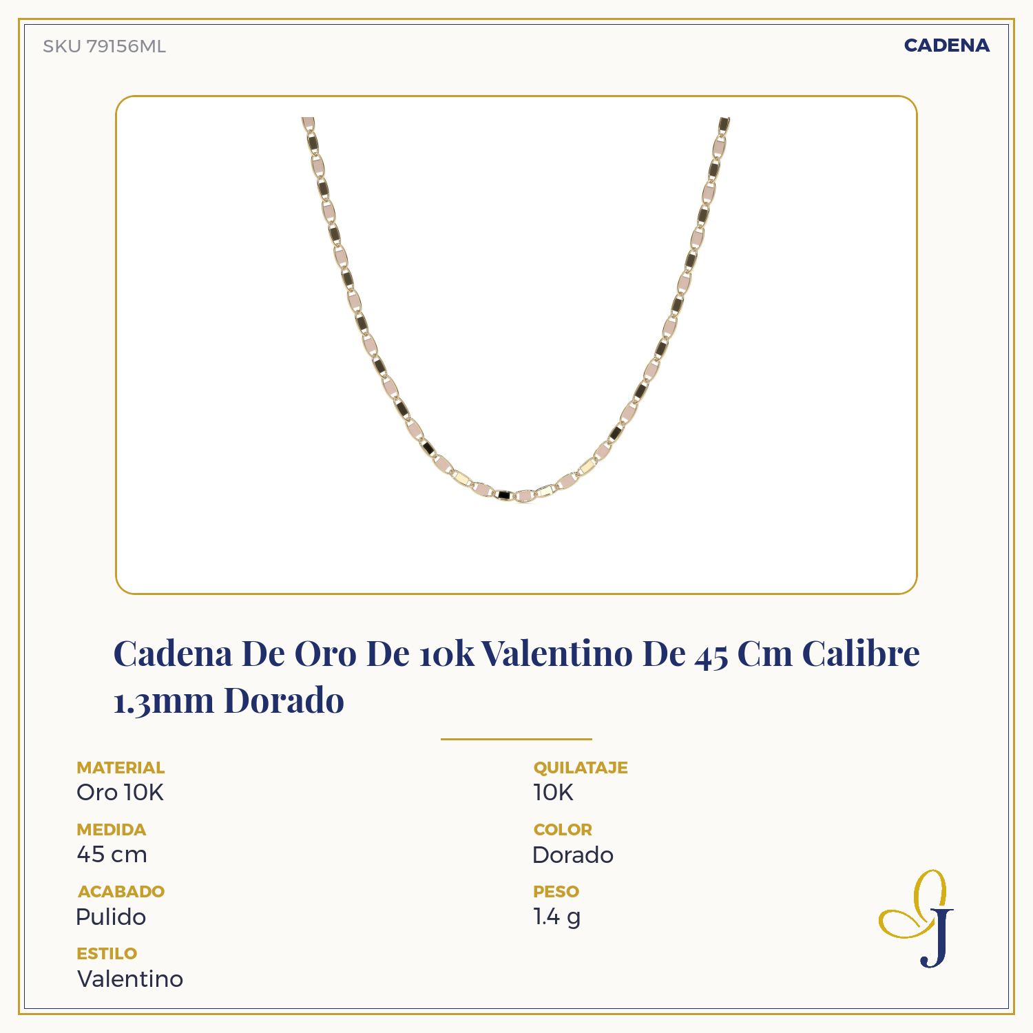10k Italian Gold Valentino Bracelet, 1.4mm Gauge, 18cm
