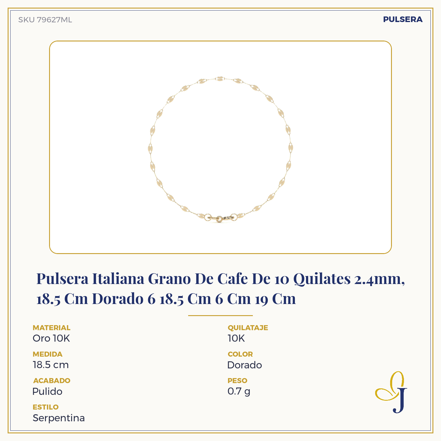 10K Gold Slave Italian Serpentine Figaro Style | Delicate Fine Jewelry Bracelet