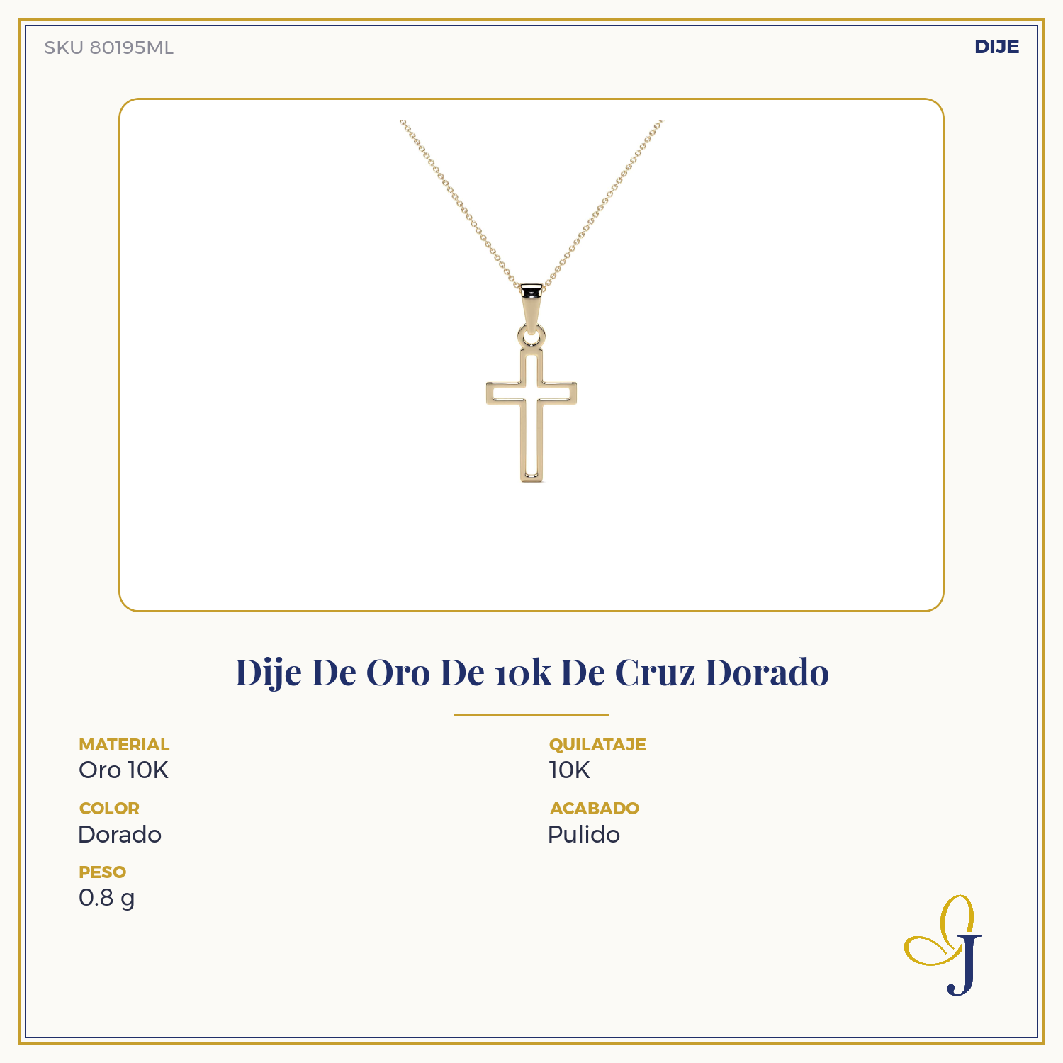 Women's 10k Gold Cross Necklace