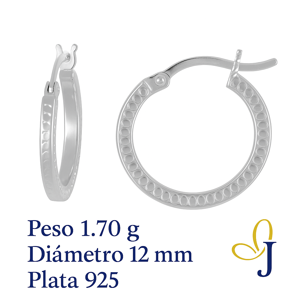 925 Silver Square Tube Hoop Earring with 12mm Engraving