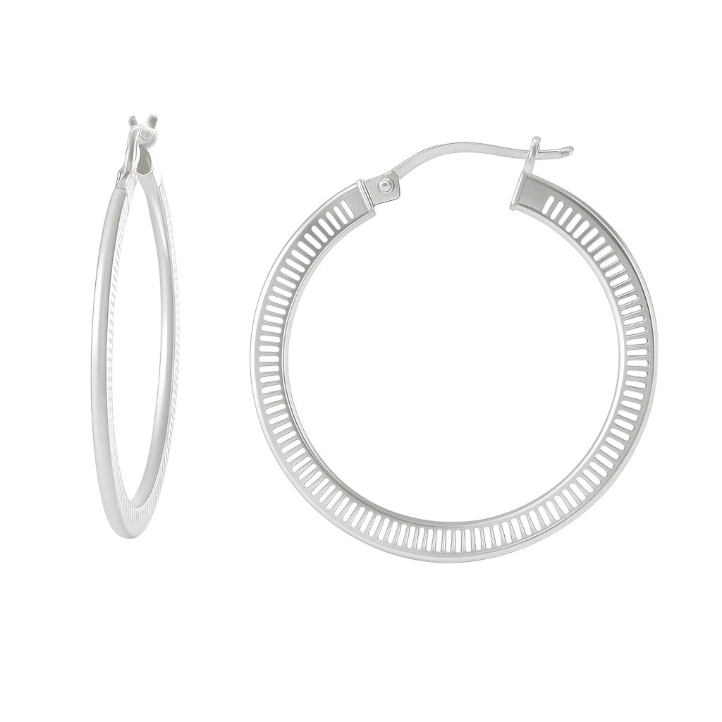 925 Silver Hoop Earring, 25mm