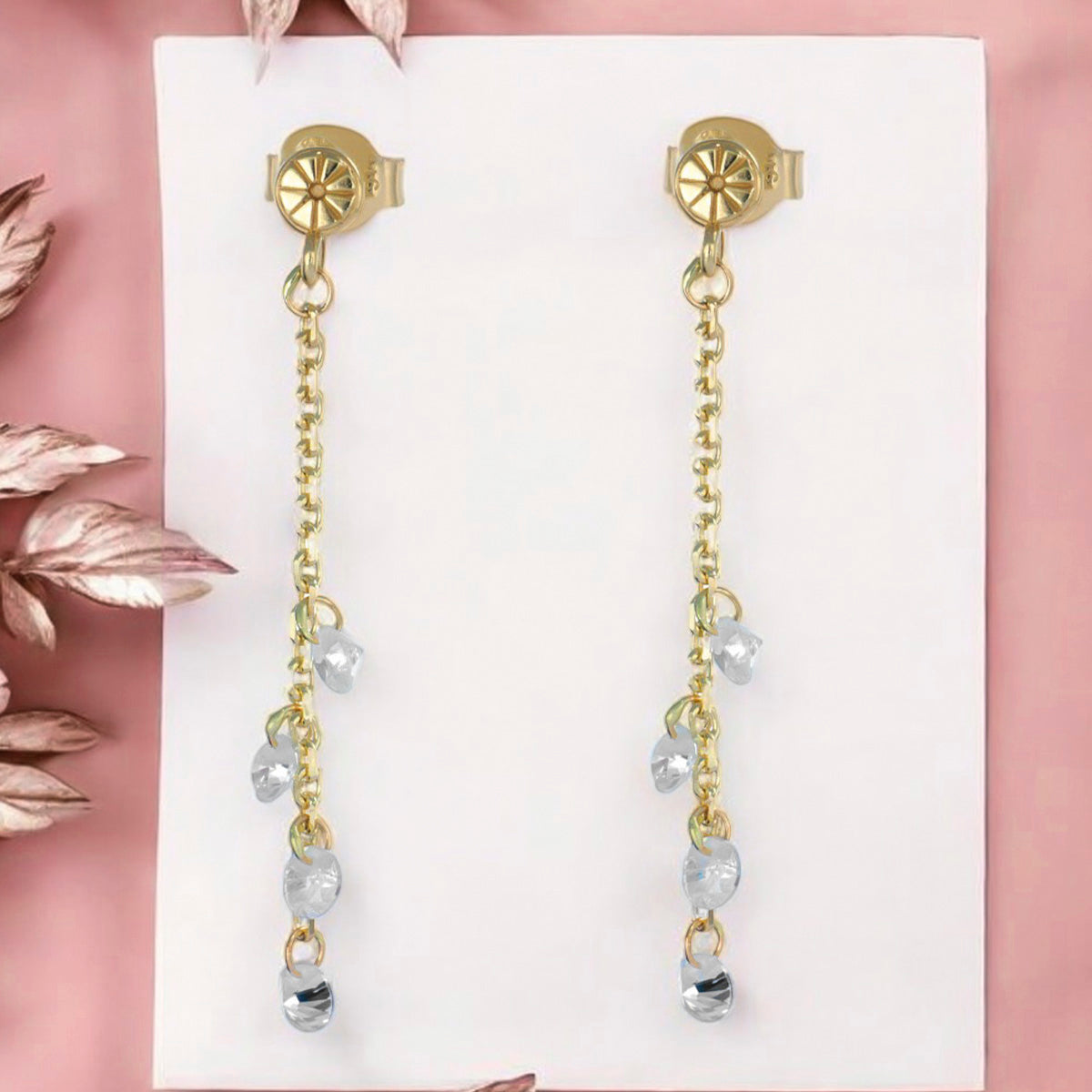 Women's 14k Gold Chain, Bracelet, and Earring Set