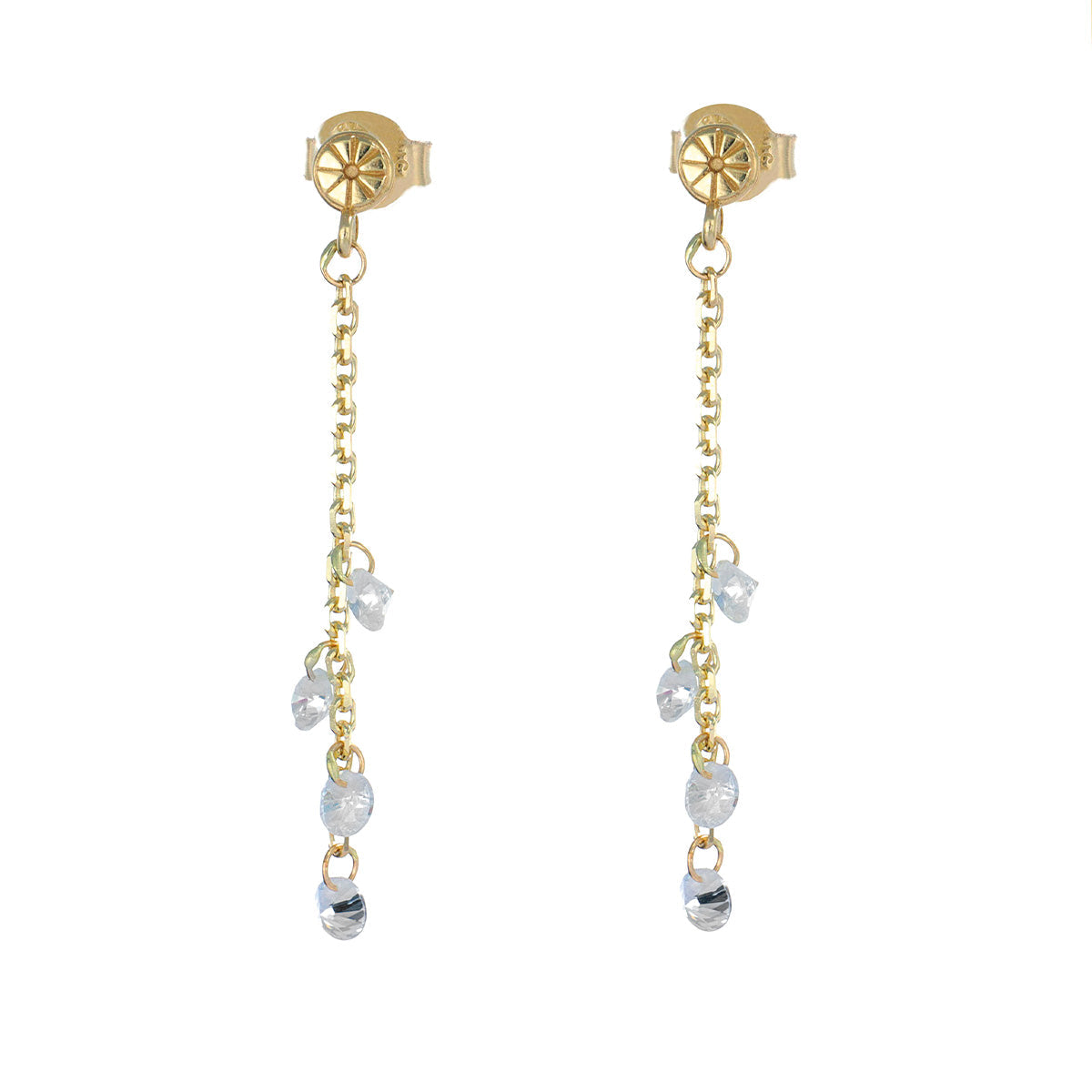 Women's 14k Gold Chain, Bracelet, and Earring Set