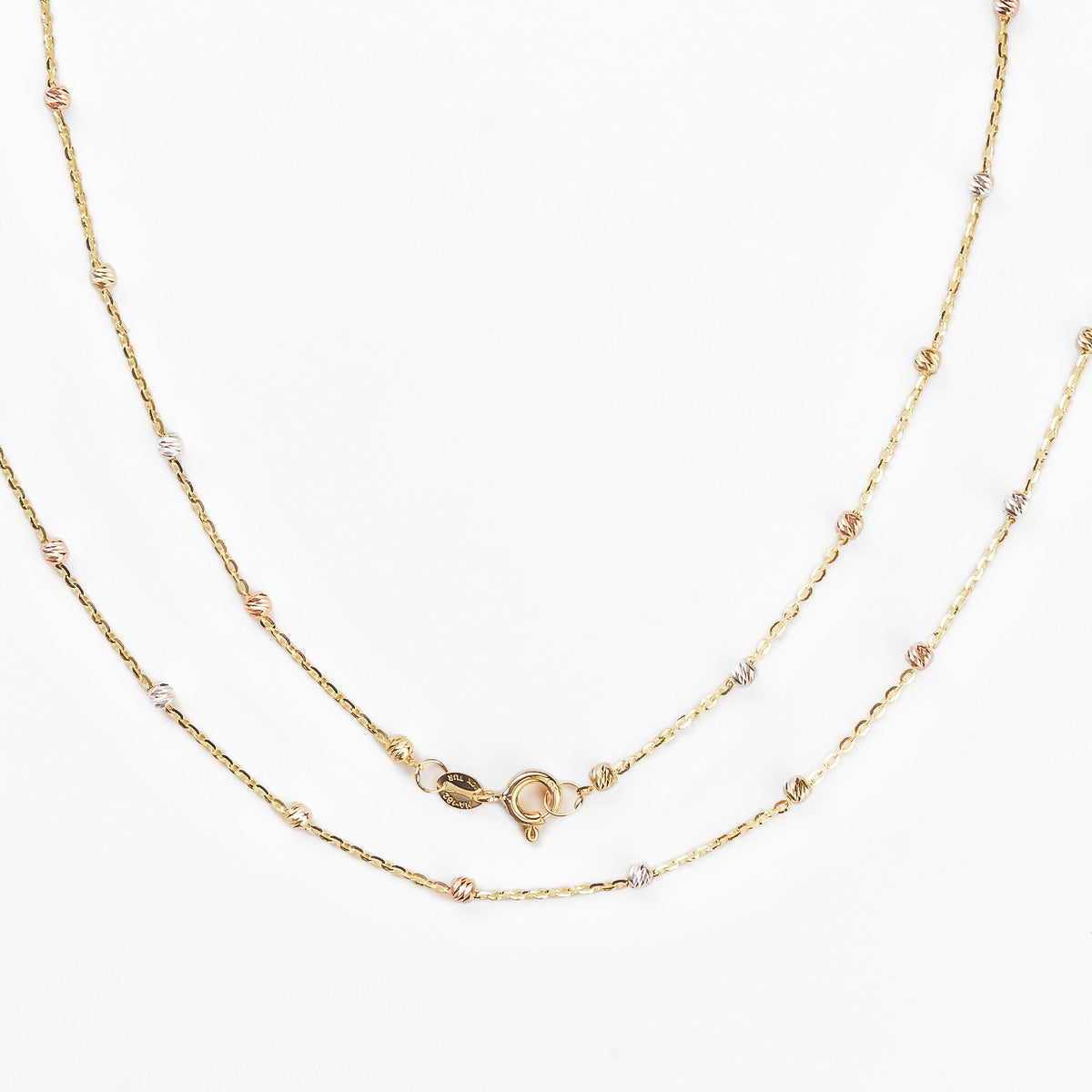 10k Gold Viviana Necklace 45cm with 2.5mm Ball