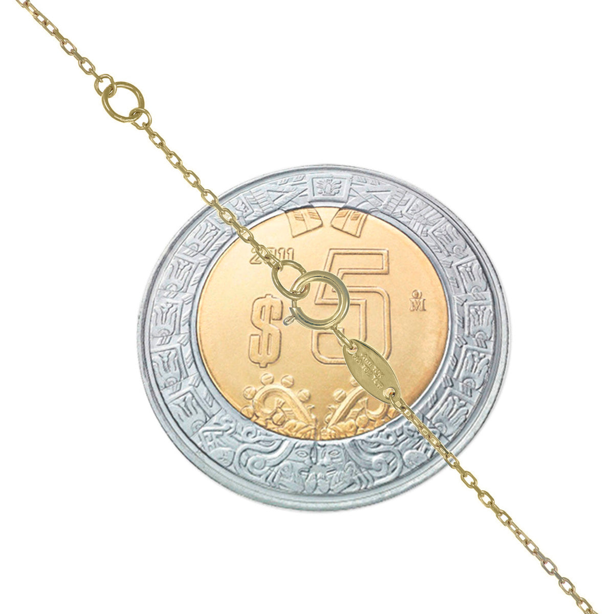 10k Turkish Evil Eye Bracelet 0.6mm, 18cm