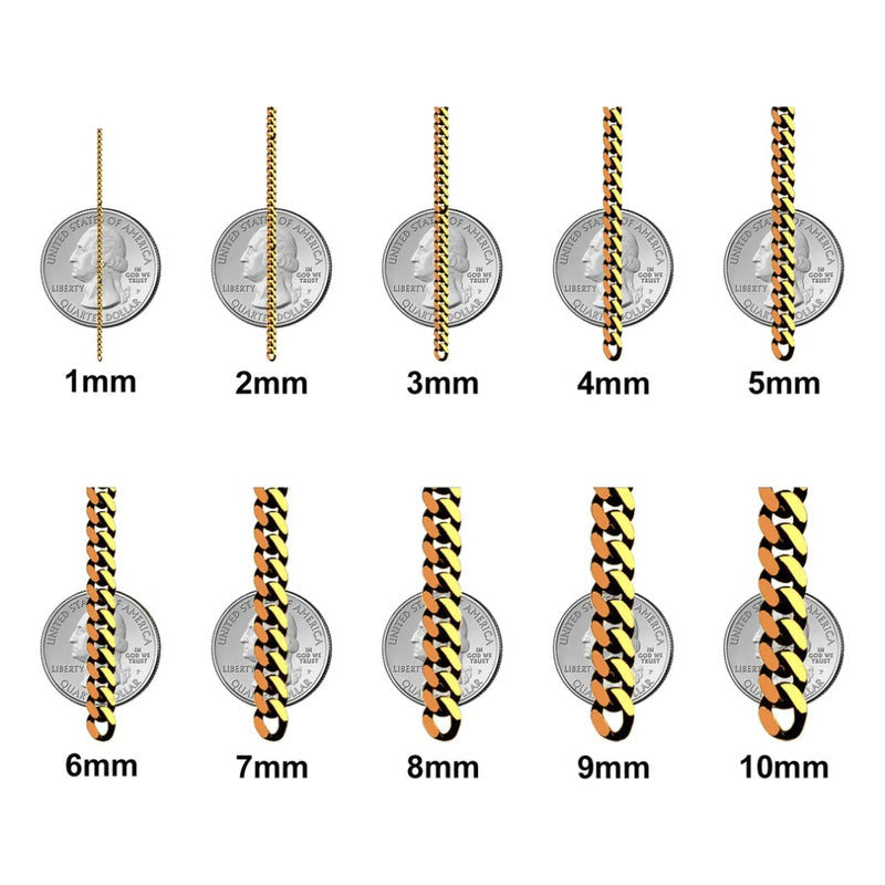 10k Italian Chain, Cuban Style, 2mm Gauge