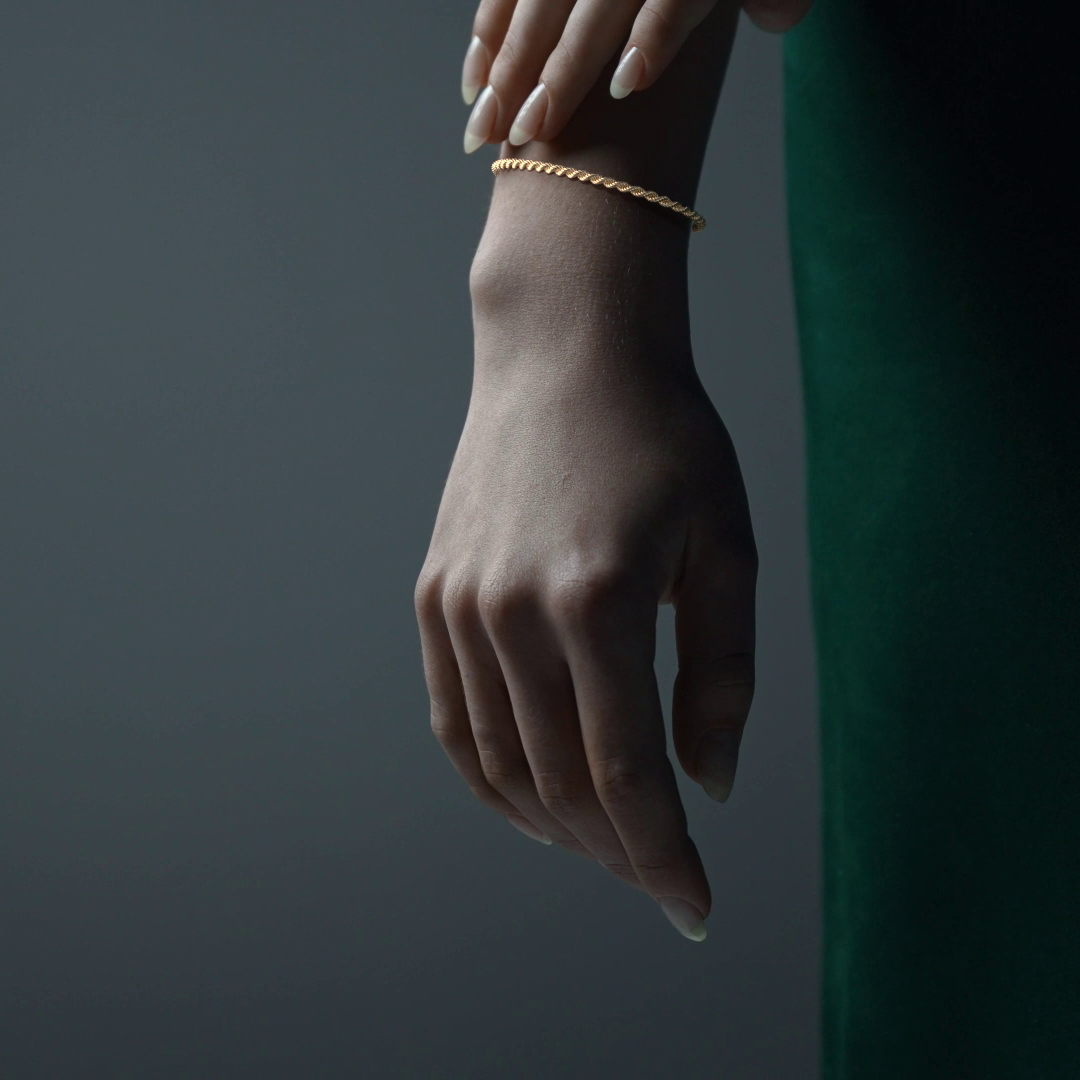 10K Gold Italian Rope Chain Bracelet | Elegant Fine Jewelry Bracelet