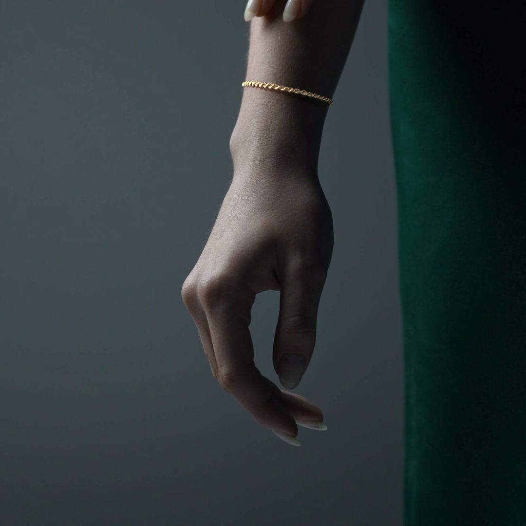 14K Gold Italian Torsal Style Bracelet | Elegant and Sophisticated Bracelet
