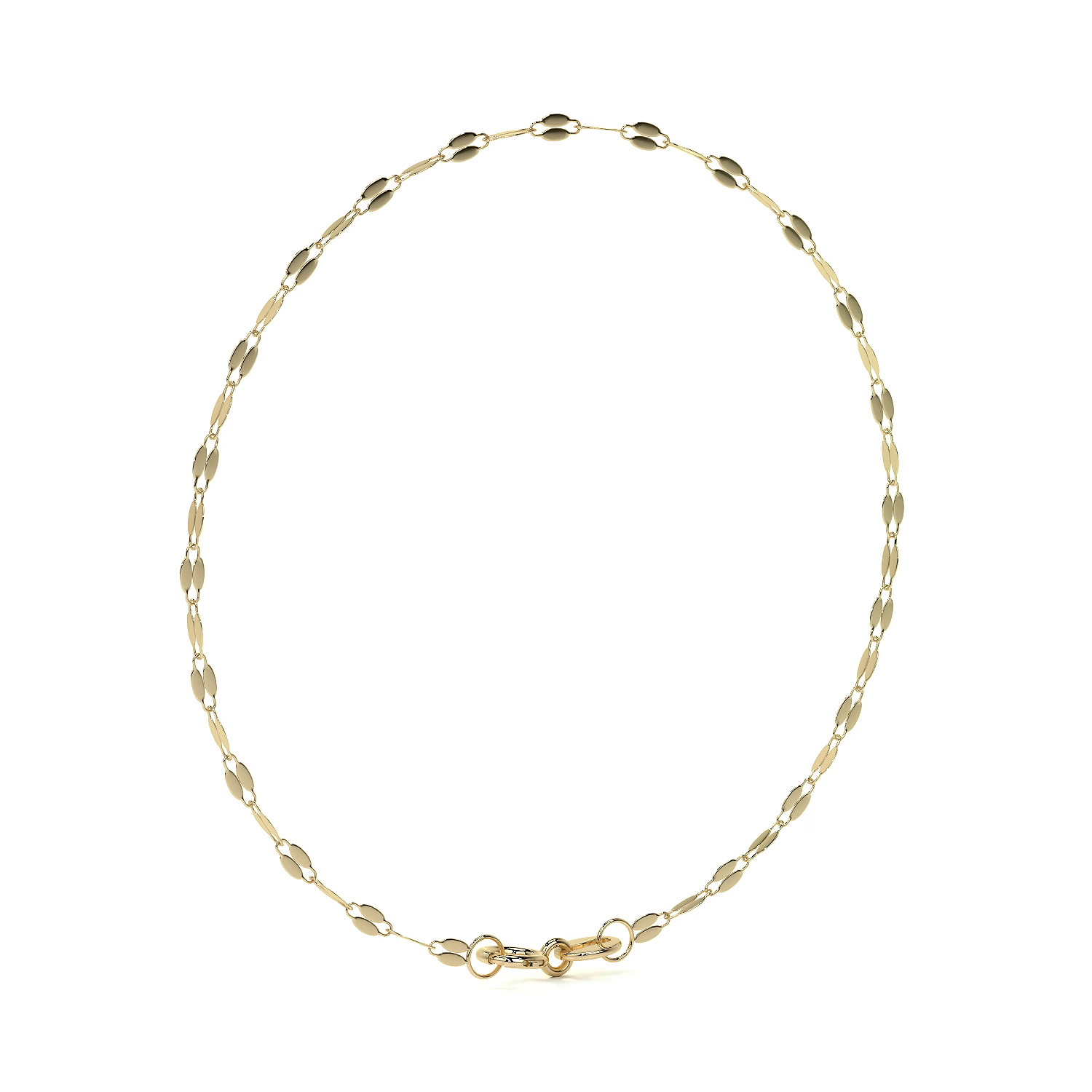Italian Bracelet 3x1 Serpentine 14K 2.6mm, 18.5cm