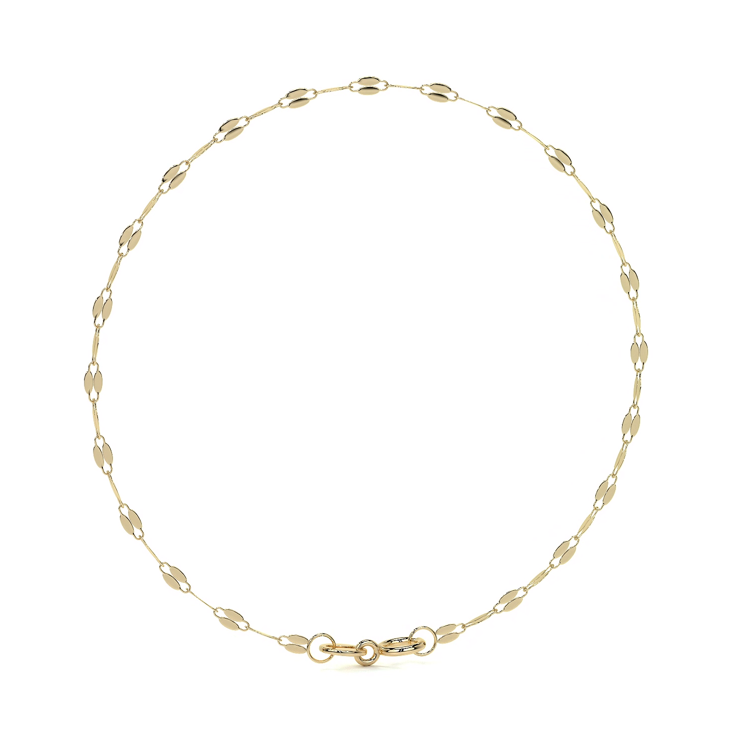 Italian Bracelet 3x1 Serpentine 14K 2.6mm, 18.5cm