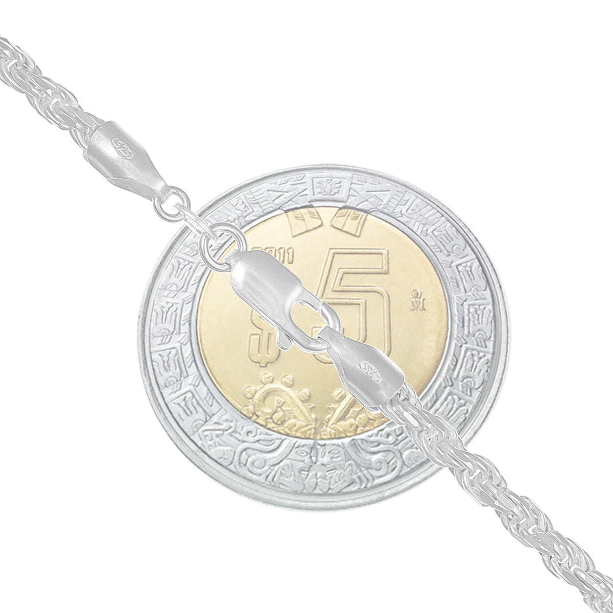 925 Silver Necklace with Saint Jude Charm and Italian Chain