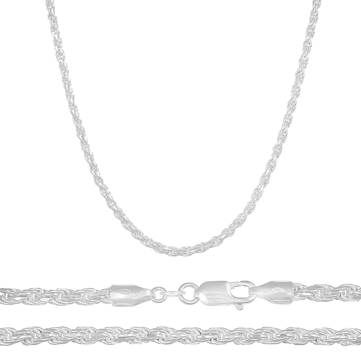 925 Silver Chain Holy Death Pendant Men's Necklace