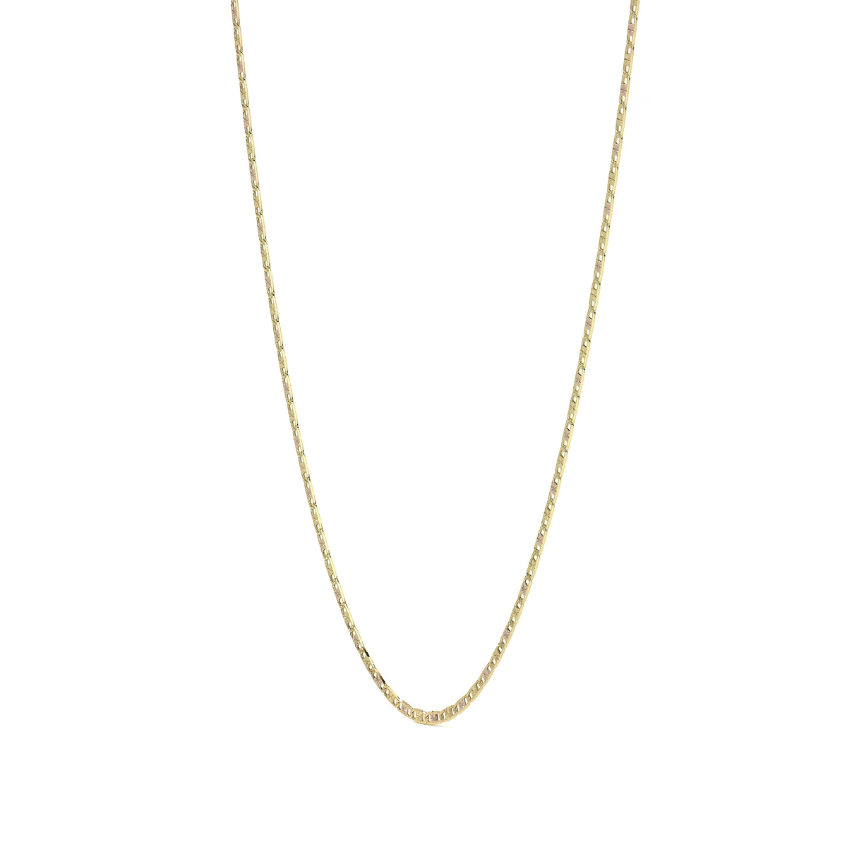 14K Gold Valentino Chain 45cm | Italian Gold Necklace with Spring Ring Clasp | Fine Jewelry