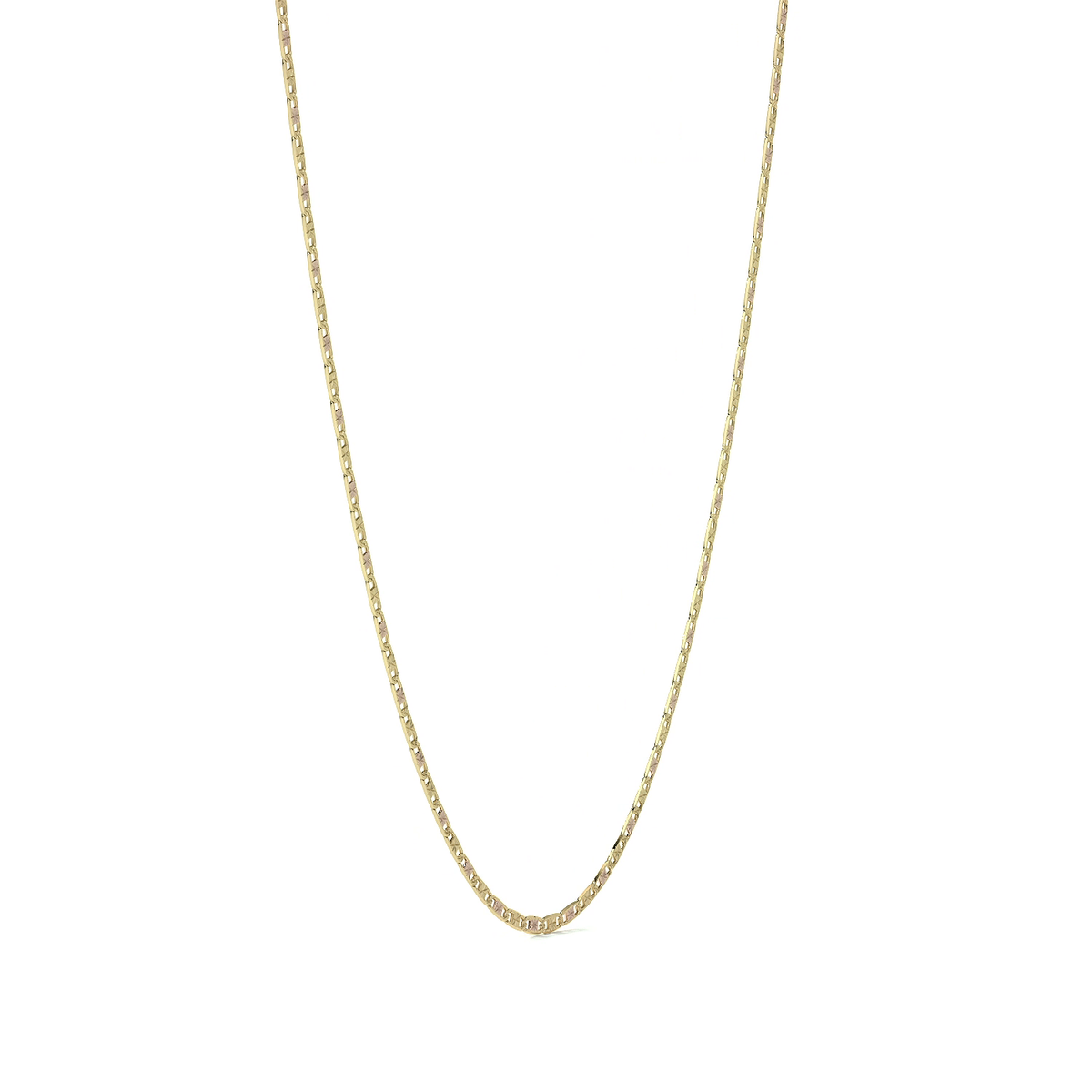 10K Gold Valentino Chain 55cm | Italian Gold Necklace 2.3mm with Spring Ring Clasp | Fine Jewelry