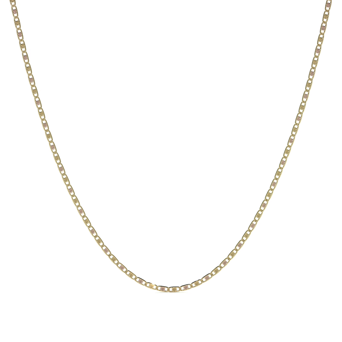 14K Gold Valentino Chain 45cm | Italian Gold Necklace with Spring Ring Clasp | Fine Jewelry