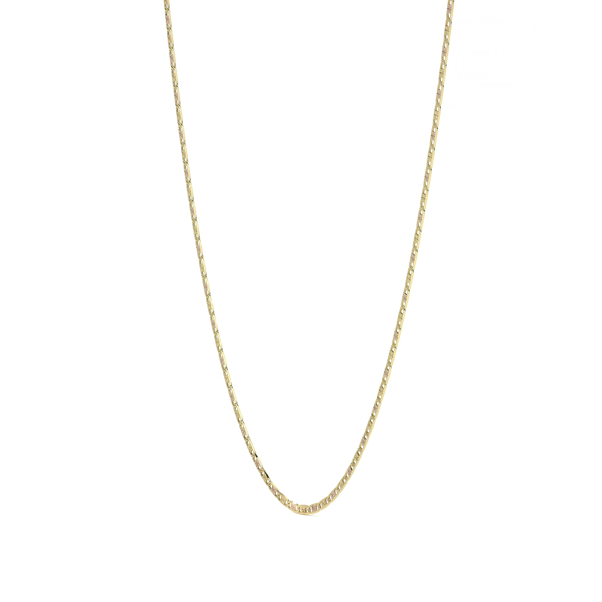 14K Gold Valentino Chain 45cm | Italian Gold Necklace with Spring Ring Clasp | Fine Jewelry