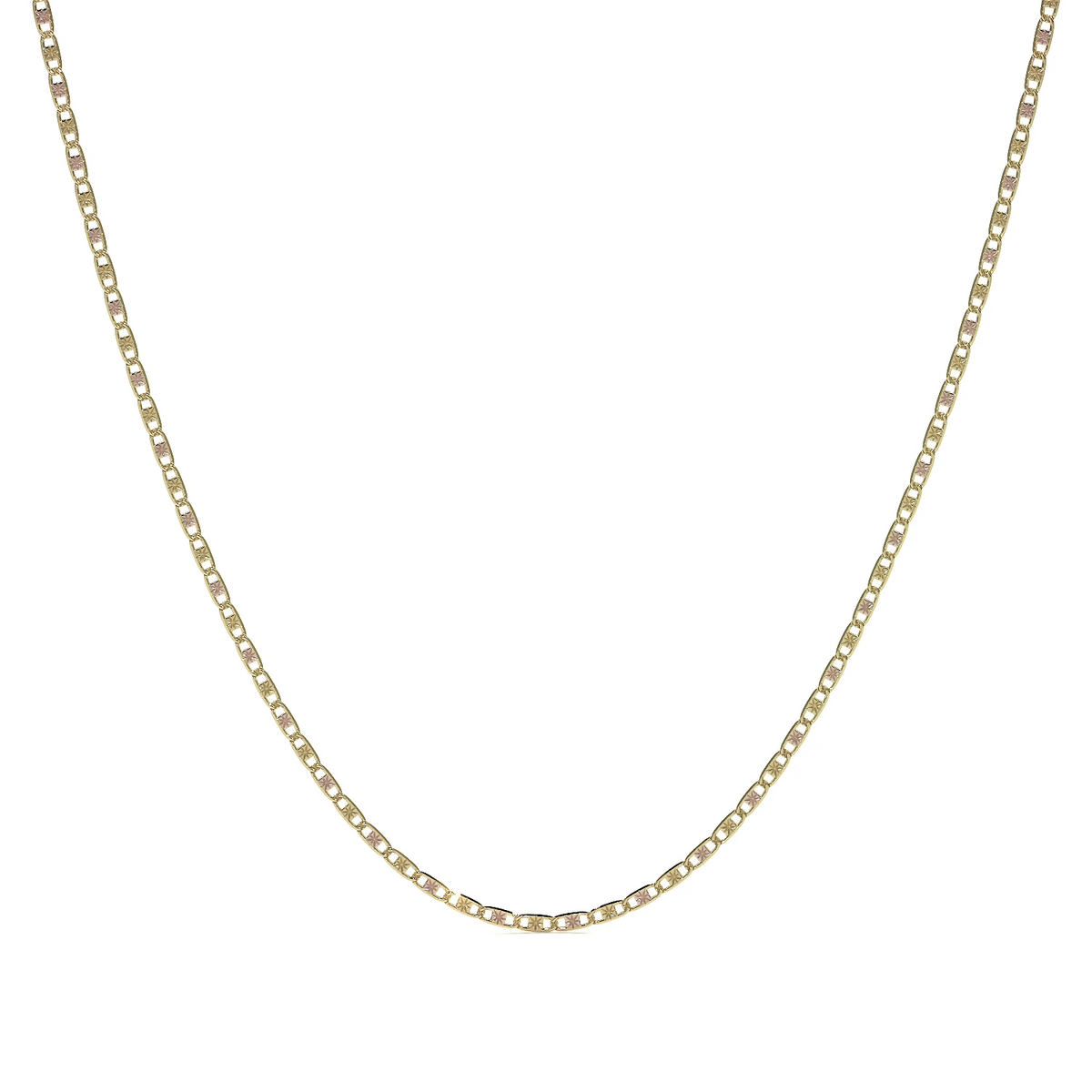 10K Gold Valentino Chain 55cm | Italian Gold Necklace 2.3mm with Spring Ring Clasp | Fine Jewelry