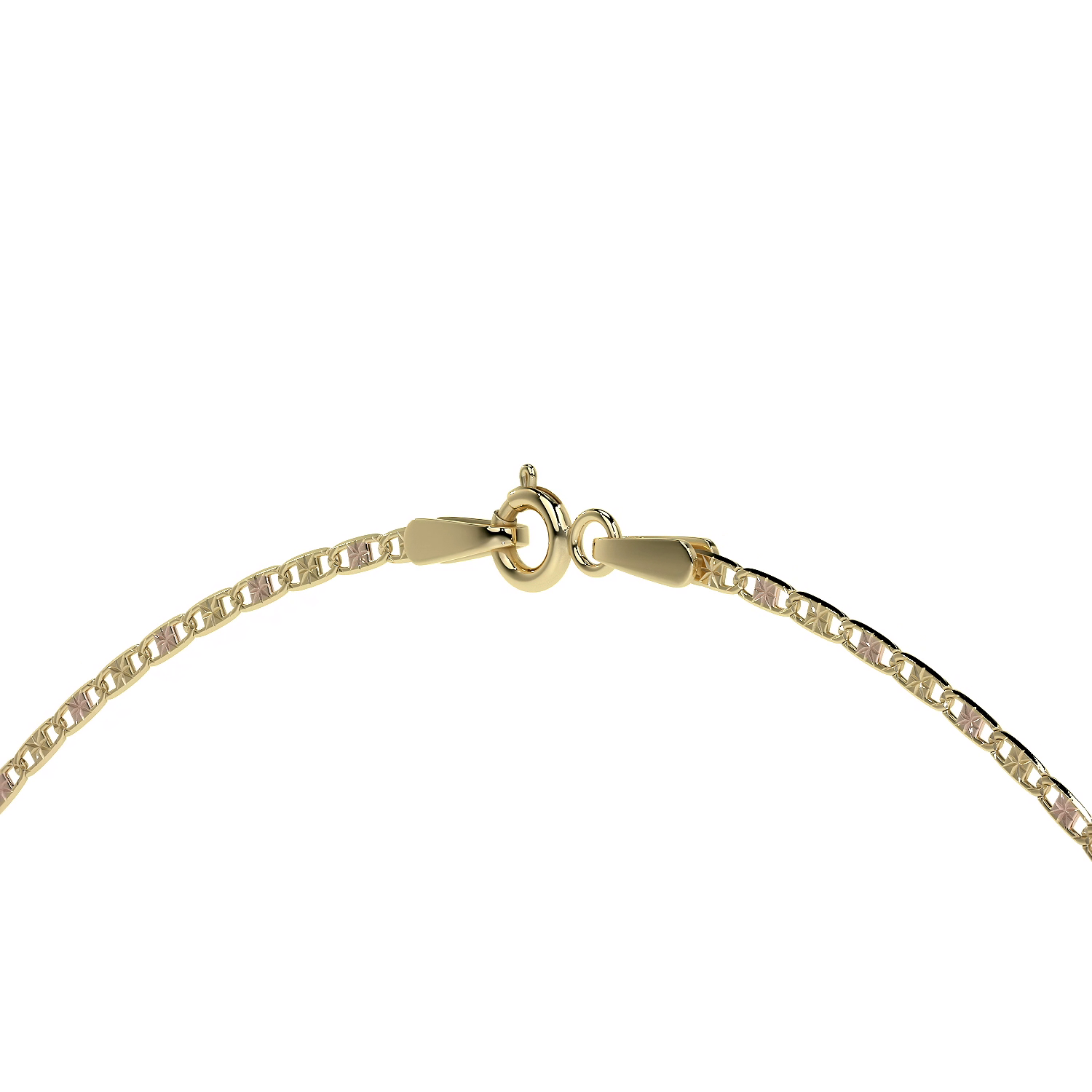 14K Gold Valentino Chain 45cm | Italian Gold Necklace with Spring Ring Clasp | Fine Jewelry
