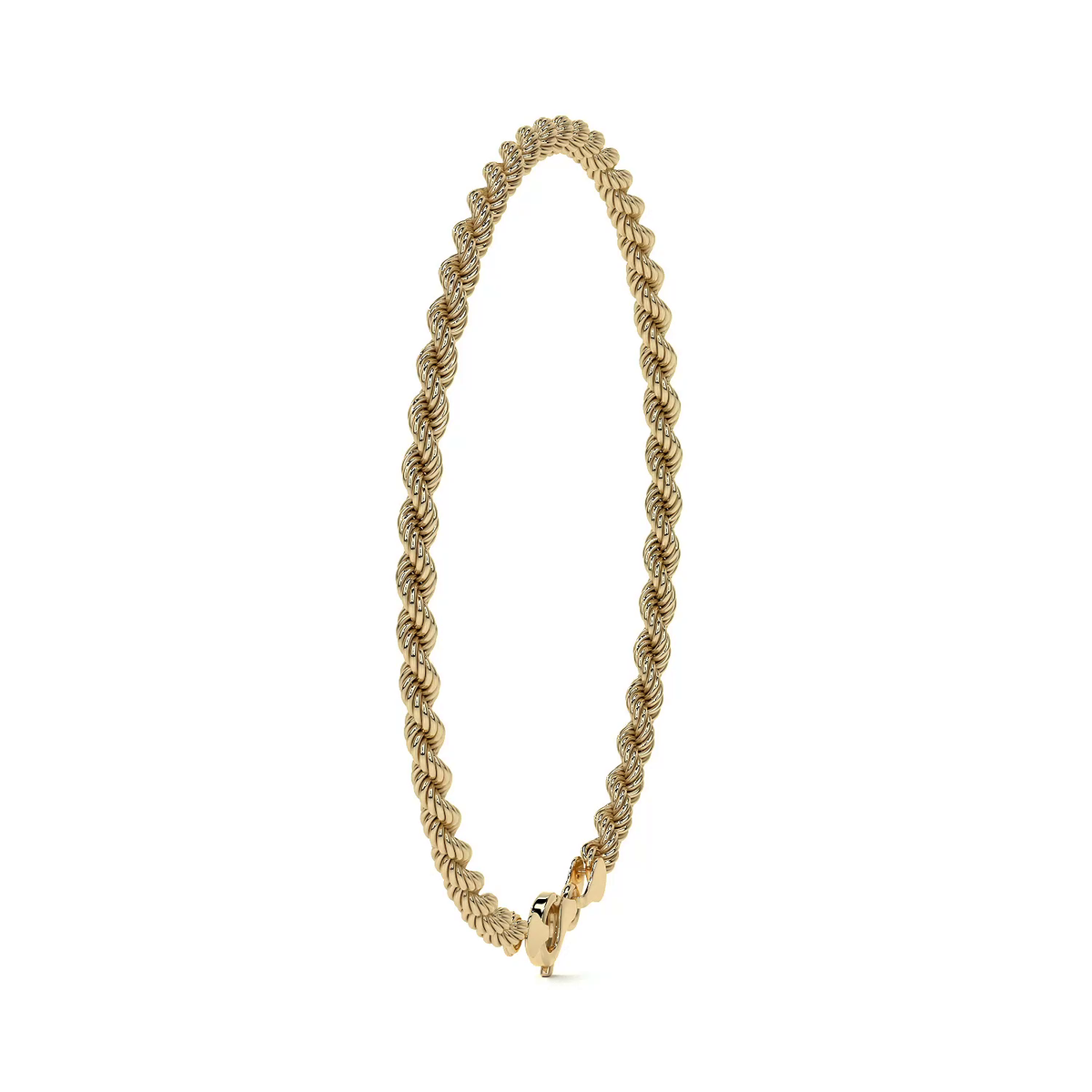 10K Gold Italian Rope Chain Bracelet | Elegant Fine Jewelry Bracelet