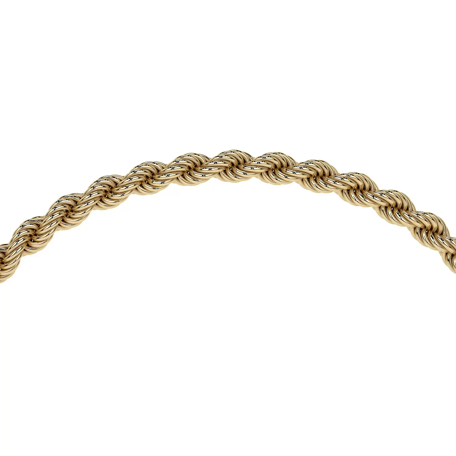10K Gold Italian Rope Chain Bracelet | Elegant Fine Jewelry Bracelet