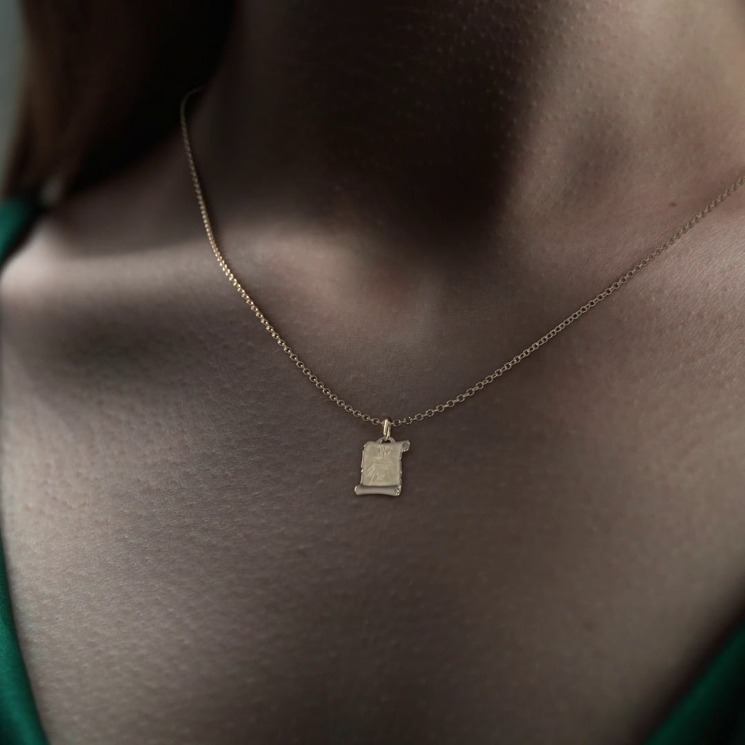 14K Gold Religious Holy Chalice Pendant | 12mm Italian Gold Pendant | Fine Jewelry