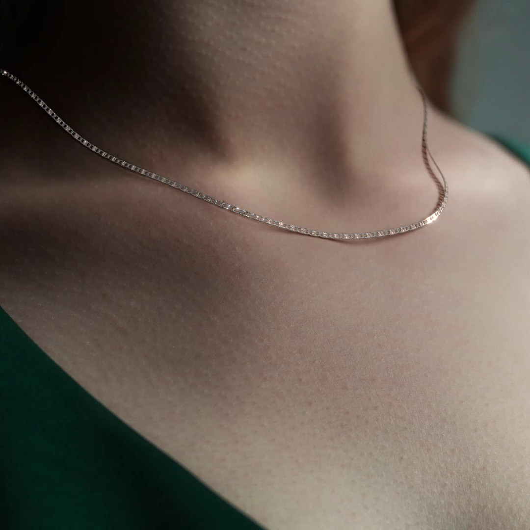 14k Gold Valentino Chain, 1.2mm Gauge
