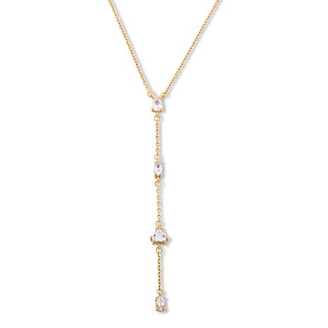 Fancy Cut Lariat Necklace
