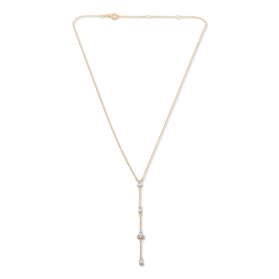 Fancy Cut Lariat Necklace
