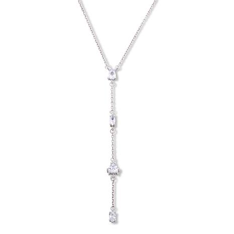 Fancy Cut Lariat Necklace
