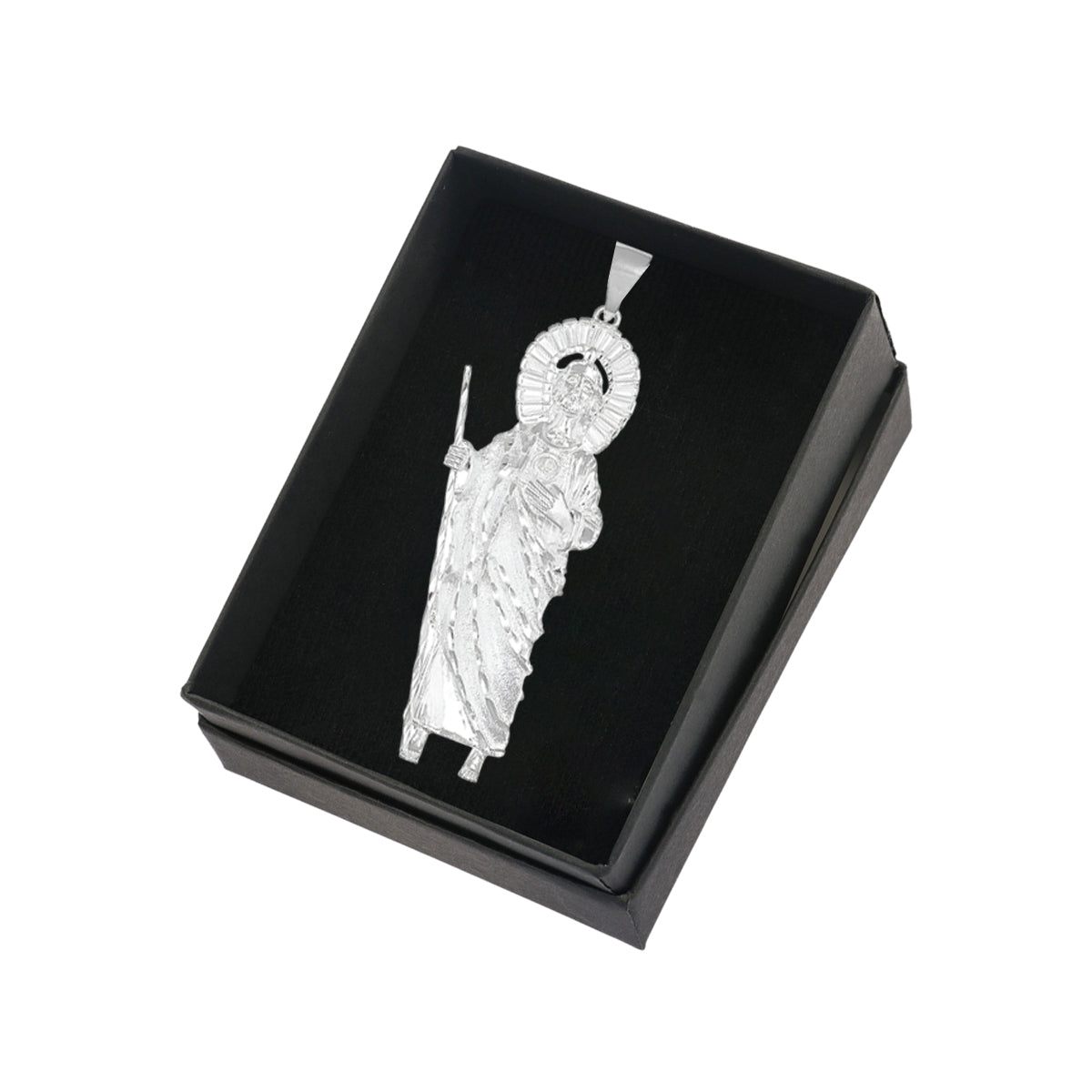 925 Silver Pendant St. Jude Figure 7.8 Cm For Men's Necklace