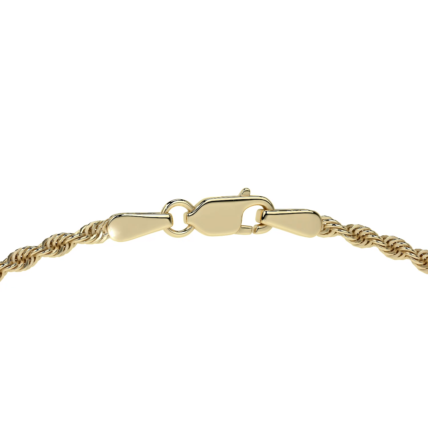 14k Italian Gold Hollow Rope Chain, 3.2mm Gauge