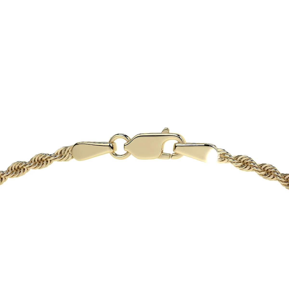 14k Italian Gold Hollow Rope Chain, 3.2mm Gauge