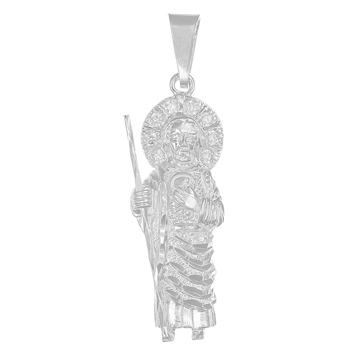 925 Silver Necklace with 4.9 cm St. Jude Charm