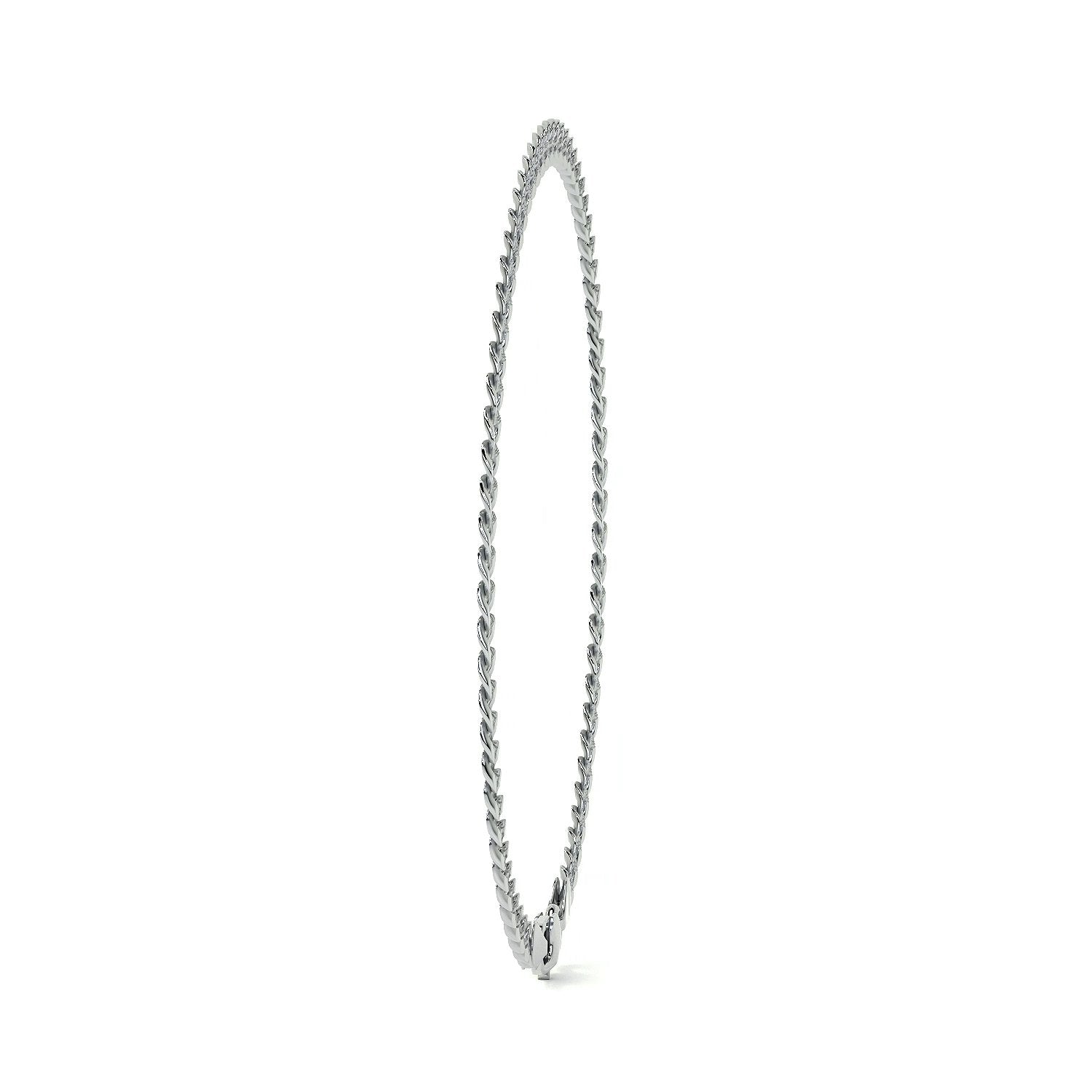 Italian Sterling Silver 925 Curb Chain Bracelet, 21cm, 4.1mm