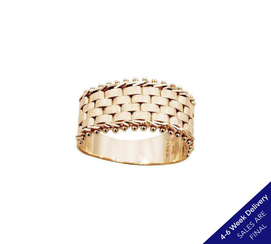 Imperial Gold Basket-Weave Ring 14K | CUSTOM MADE TO ORDER