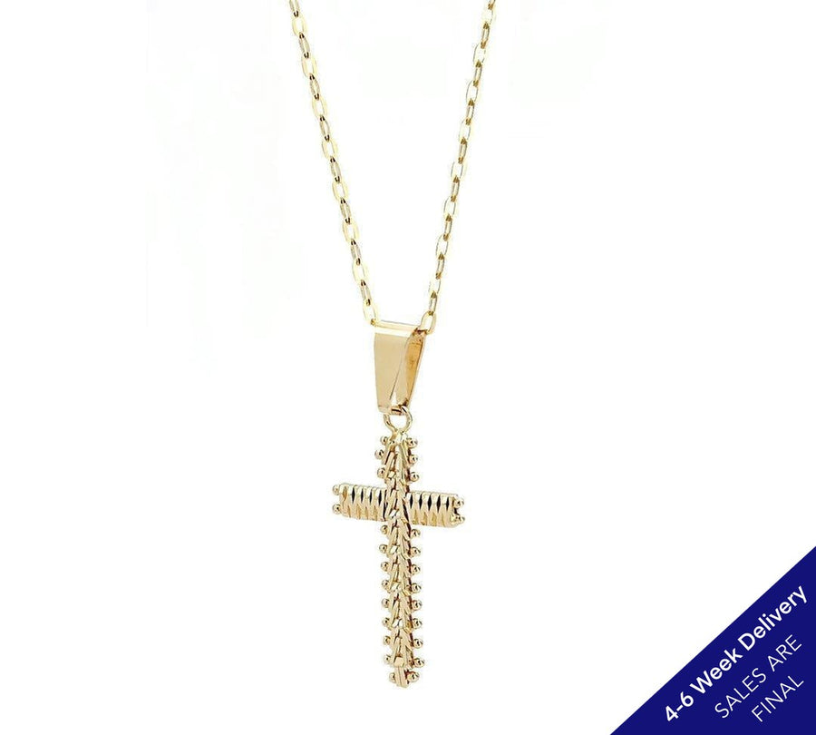 14K Imperial Gold Cross with 18" Chain | CUSTOM MADE TO ORDER