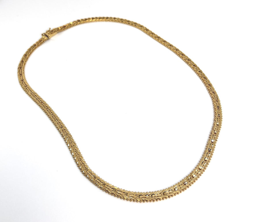 Imperial Gold One Row Mirror Bar Necklace, 14K | CUSTOM MADE TO ORDER
