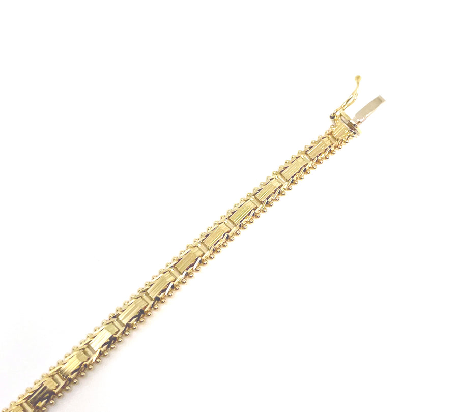 Imperial Gold Traditional Mirror Bar Bracelet, 14K Gold | CUSTOM MADE TO ORDER