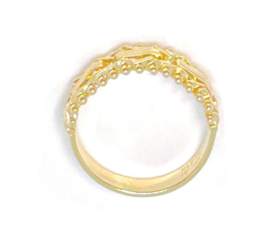 Imperial Gold One Row Mirror Bar Ring | CUSTOM MADE TO ORDER