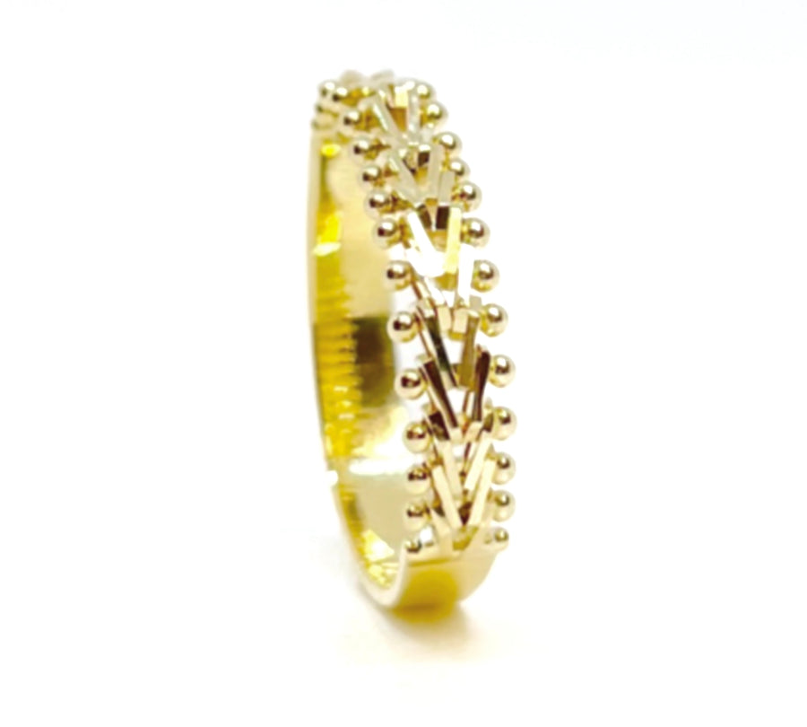 Imperial Gold One Row Wheat Ring, 14K | CUSTOM MADE TO ORDER