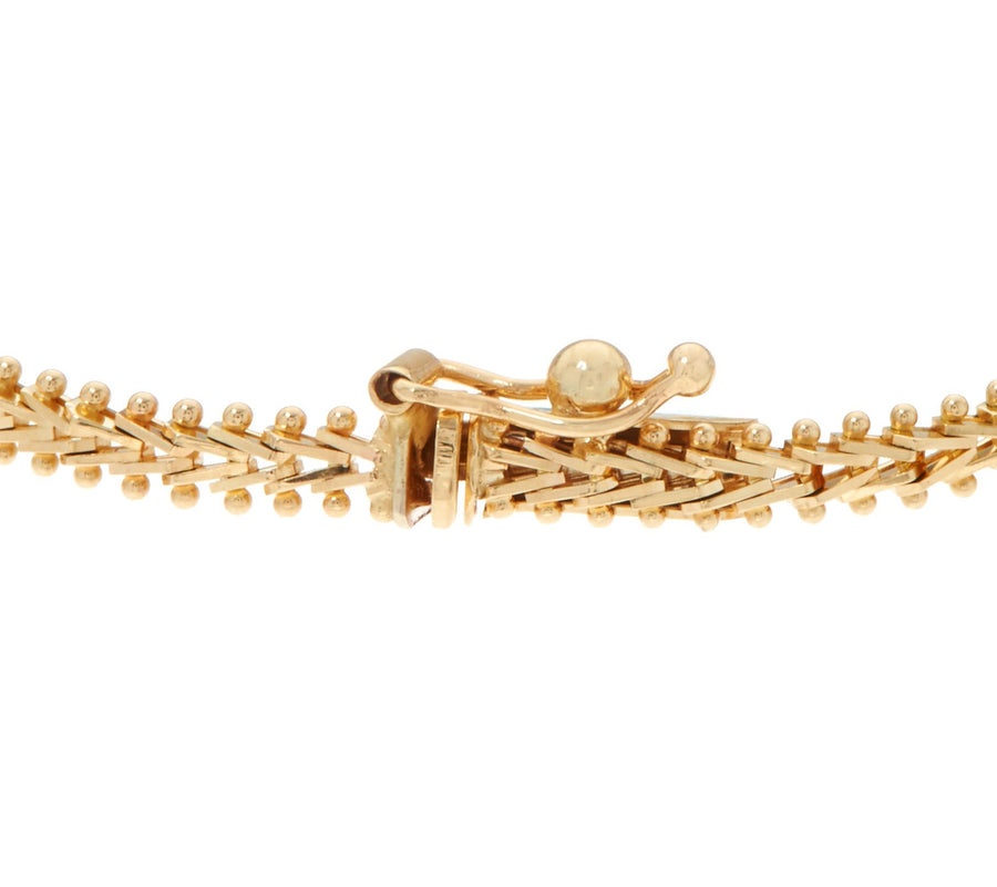 Imperial Gold Wheat Pattern Multi-Gemstone Bracelet | CUSTOM MADE TO ORDER