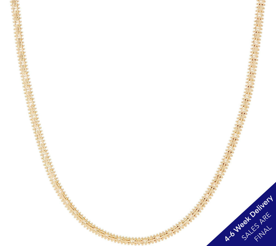 Imperial Gold 20" Wheat Necklace, 14K Gold
